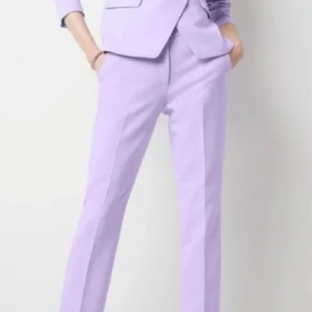 White House black market cropped lavender studio blazer and matching pants 0 - Picture 2 of 11
